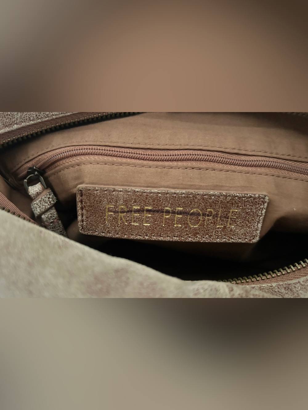 Free People Suede Shoulder Bag - Taupe - Picture 2 of 2